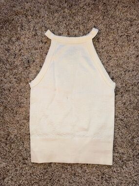 Free People white Ribbed Halter Top XS/S